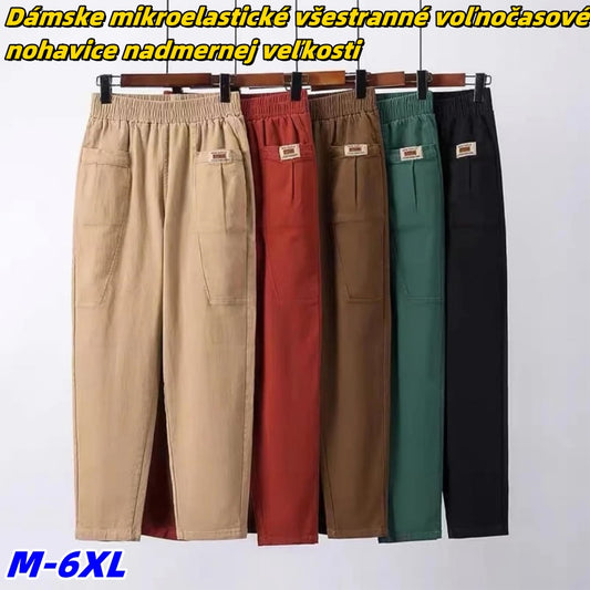 👖🔥【M-6XL】Dámske mikroelastické všestranné voľnočasové nohavice nadmernej veľkosti