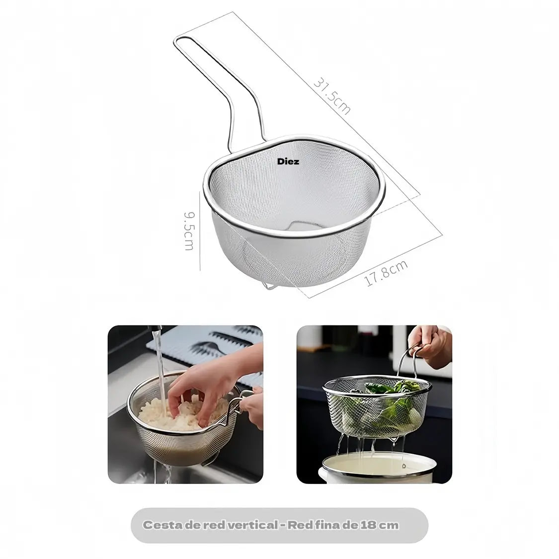 🔥🥳50 % ZĽAVA🥗🍲Filtračný košík z nerezovej ocele