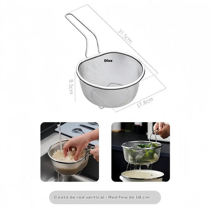 🔥🥳50 % ZĽAVA🥗🍲Filtračný košík z nerezovej ocele
