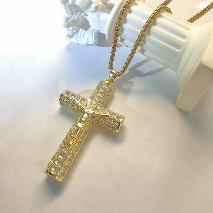 🔥💖Horúci výpredaj – ZĽAVA 50 %! 🎅✝️Náhrdelník s príveskom Ježišov ukrižovaný kríž