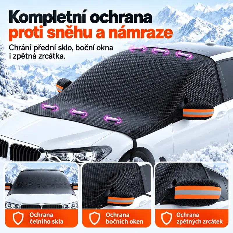 🚗❄Magnetická krycia plachta na čelné sklo auta – zosilnená hliníková fólia proti námraze