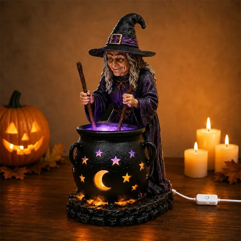 🧙🎃Halloweenská socha čarodejníckeho kotla