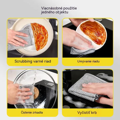 🏘️💦【Kúpte 1 a dostanete 1 zadarmo】Dvojvrstvová hrubá utierka zo strieborného drôtu