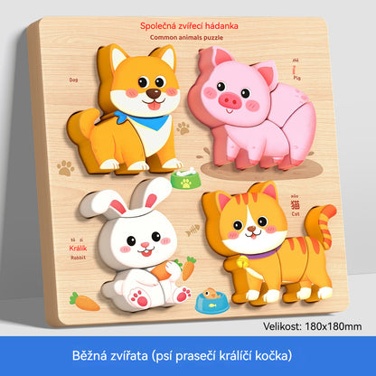 👧🏻🧩【-60% ZĽAVA】 Montessori 3D puzzle pre 1–6 roky