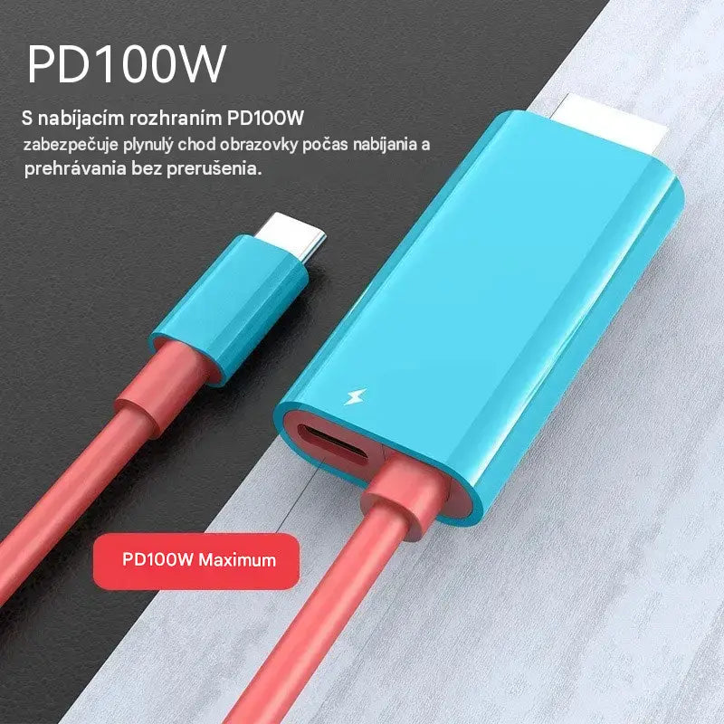 🔥 LIMITOVANÁ PONUKA: 50% zľava! 🔥 Adaptérový kábel USB-C na HDMI pre Switch