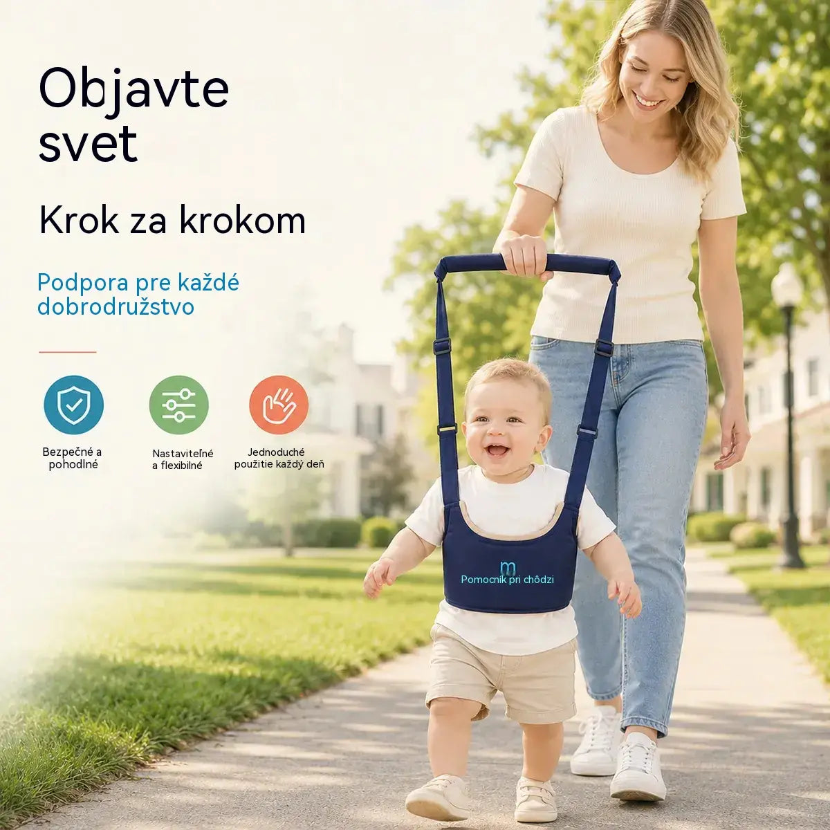 Detský pešie postroj 2 v 1 – priedušný, ergonomický a s ochranou proti pádu 👶🚼