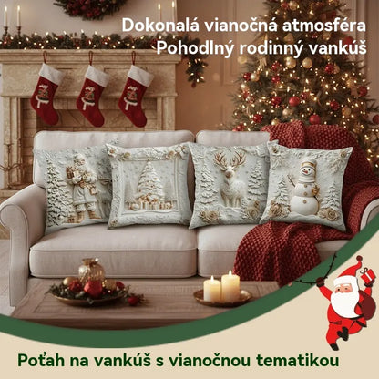Vánoční výprodej 49% SLEVA🎄Povlak na polštář s vánoční tématikou 【4 kusy】