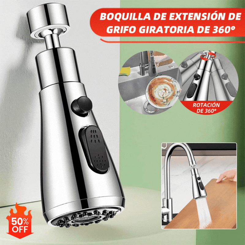 🚰🔥【Kúpte 1 a získajte 1 zadarmo】🔥360° otočná predlžovacia tryska na batériu