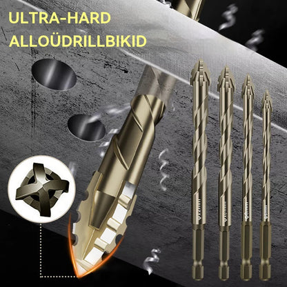 【6+8+10+12mm】 | Väga tugev 4-piluline ekstsentriline puurikomplekt