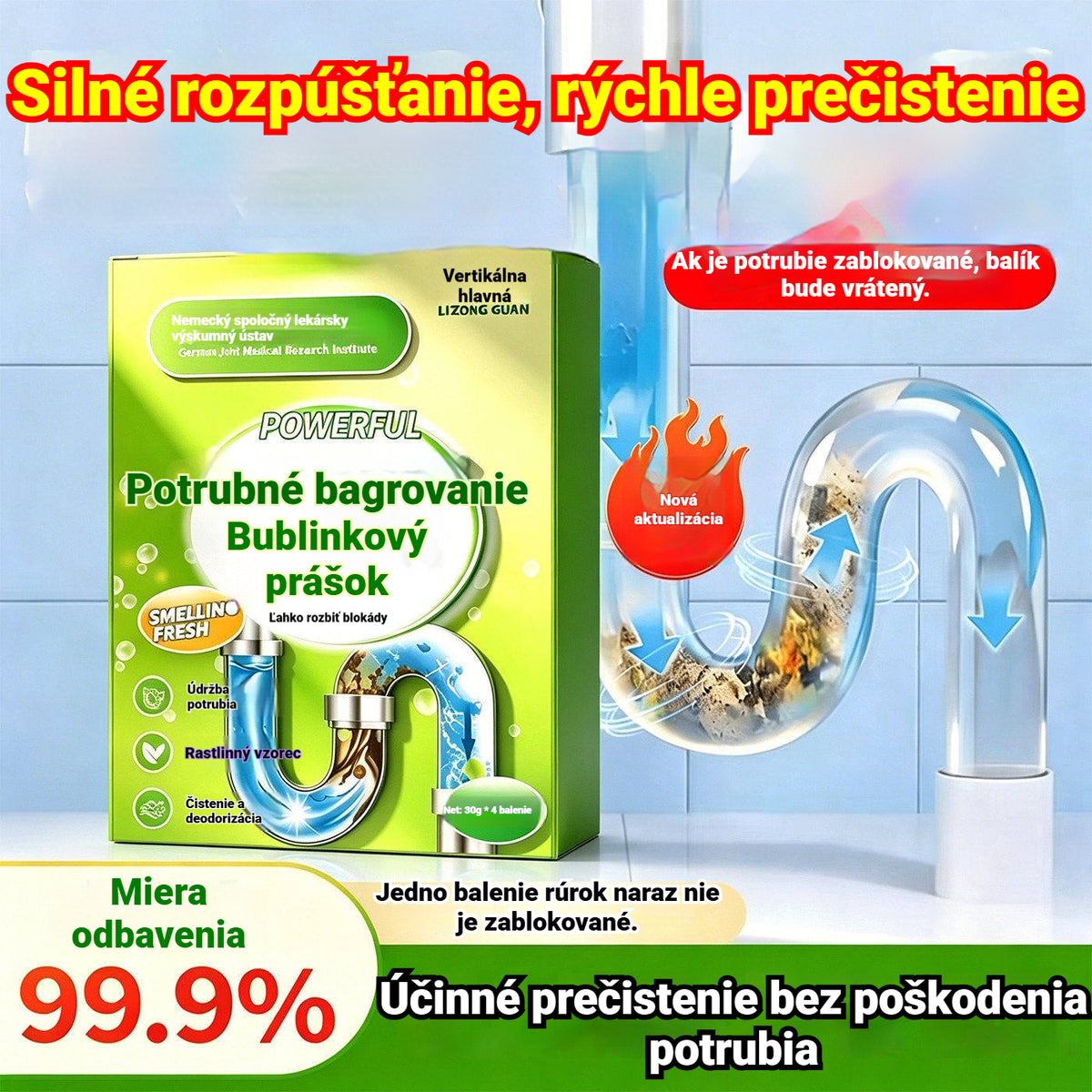 💦🛡️【Jedno balenie vydrží 4 mesiace】Účinný prostriedok na čistenie a odstraňovanie upchávok