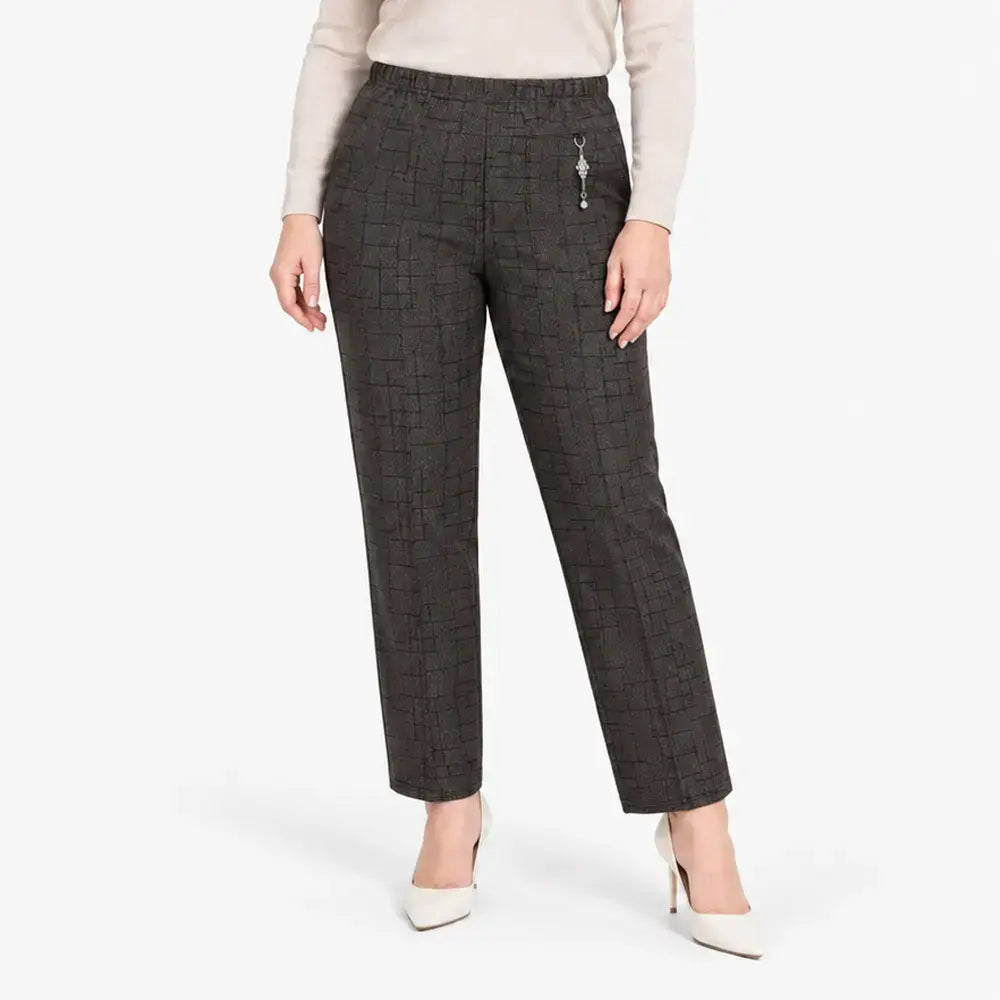 [Veľkosti XL – 8XL / 4 varianty] Ležérne nohavice s rovným strihom pre zrelé ženy (jeseň/zima)
