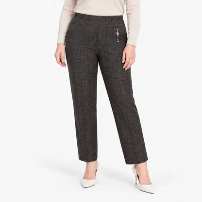 [Veľkosti XL – 8XL / 4 varianty] Ležérne nohavice s rovným strihom pre zrelé ženy (jeseň/zima)