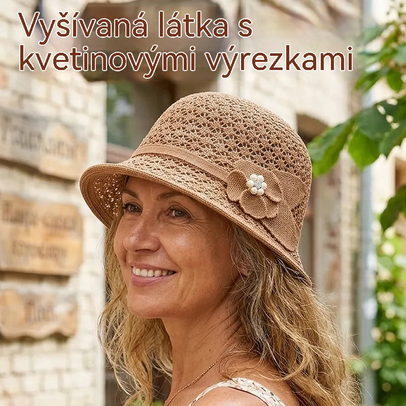 👒Štýlový slnečný klobúk s prelamovaným tkaným dizajnom, ktorý účinne blokuje slnečné svetlo.