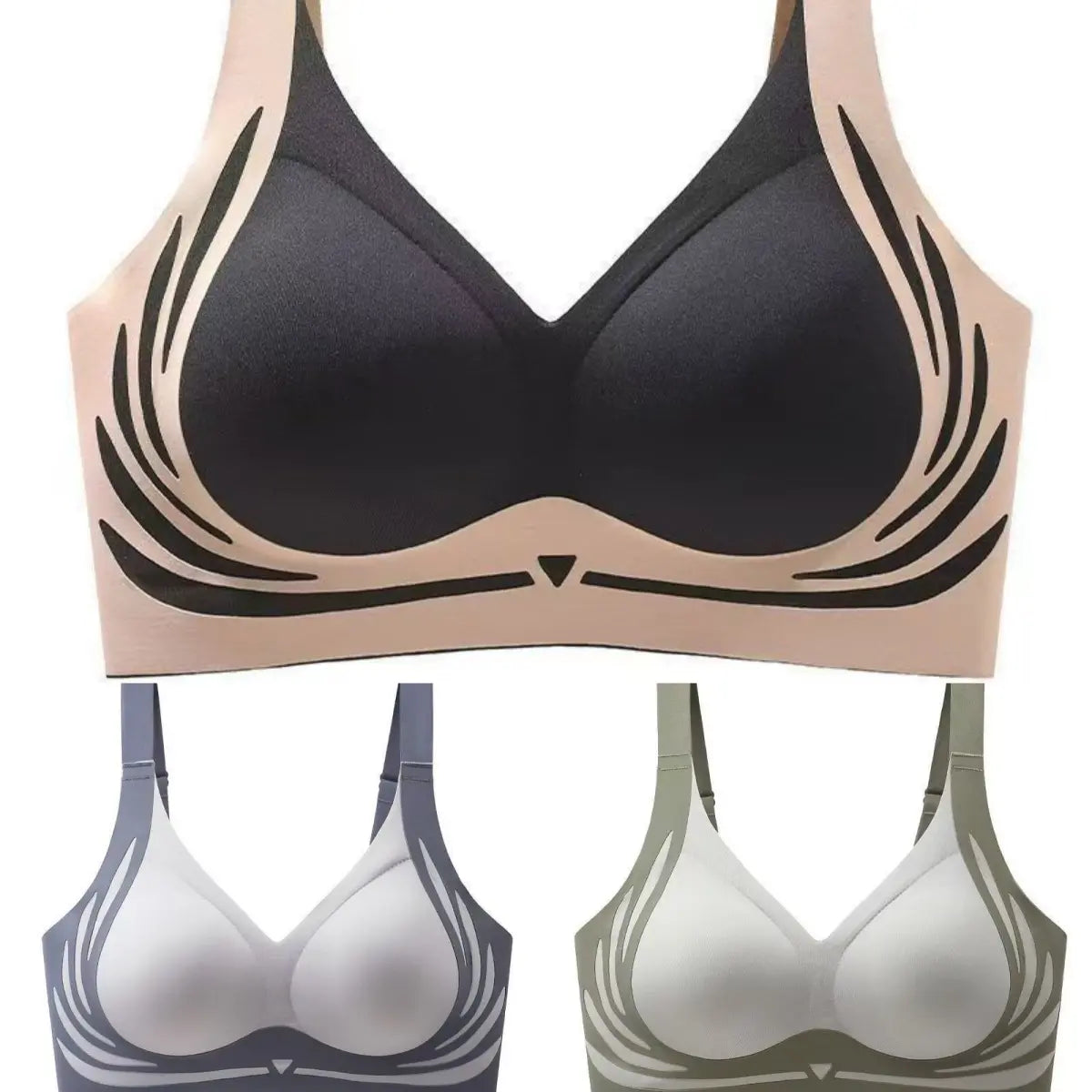【50% ZĽAVA】😍【Balenie 3 ks】Dámska podprsenka bez kostic ❤️【40-85 kg】