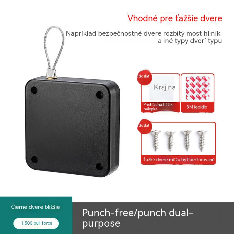 🔒【Kúpte 1, dostanete 1 zadarmo】✨Zatvárač dverí s lanovým ovládaním bez nutnosti vŕtania