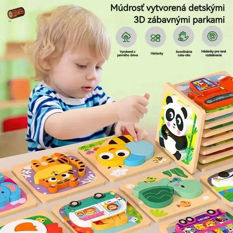 👧🏻🧩【-60% ZĽAVA】 Montessori 3D puzzle pre 1–6 roky