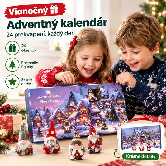 🎄 Adventný kalendár 2026 s 23 vianočnými škriatkami z PVC (náhodné prekvapenie, žiadne duplikáty). Zažite kúzlo a zázraky každý deň až do Vianoc! 🎅