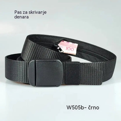 🔥【Kupite 1, dobite 1 gratis】🔥【Dolžina: 130 cm】Taktični potovalni pas s skritim žepom za denar