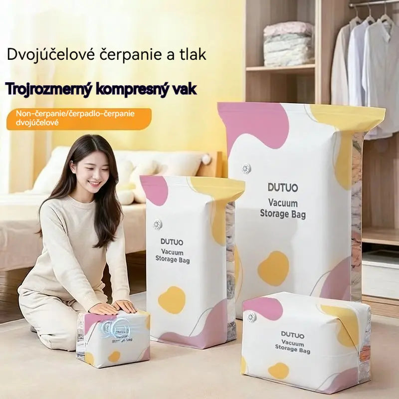 【5 kusov】🔥Najpredávanejšie🔥 Kompresné úložné vrecko s 3D efektom bez vákua