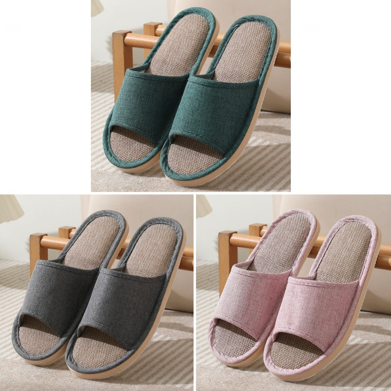 💟✨【3 páry】【37-40】Nové vyšívané domáce papuče z bavlny a ľanu