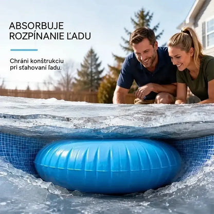 ❄️ Nafukovací vankúš do bazéna — chráni konštrukciu pred tlakom ľadu a pomáha odvádzať vodu a sneh.