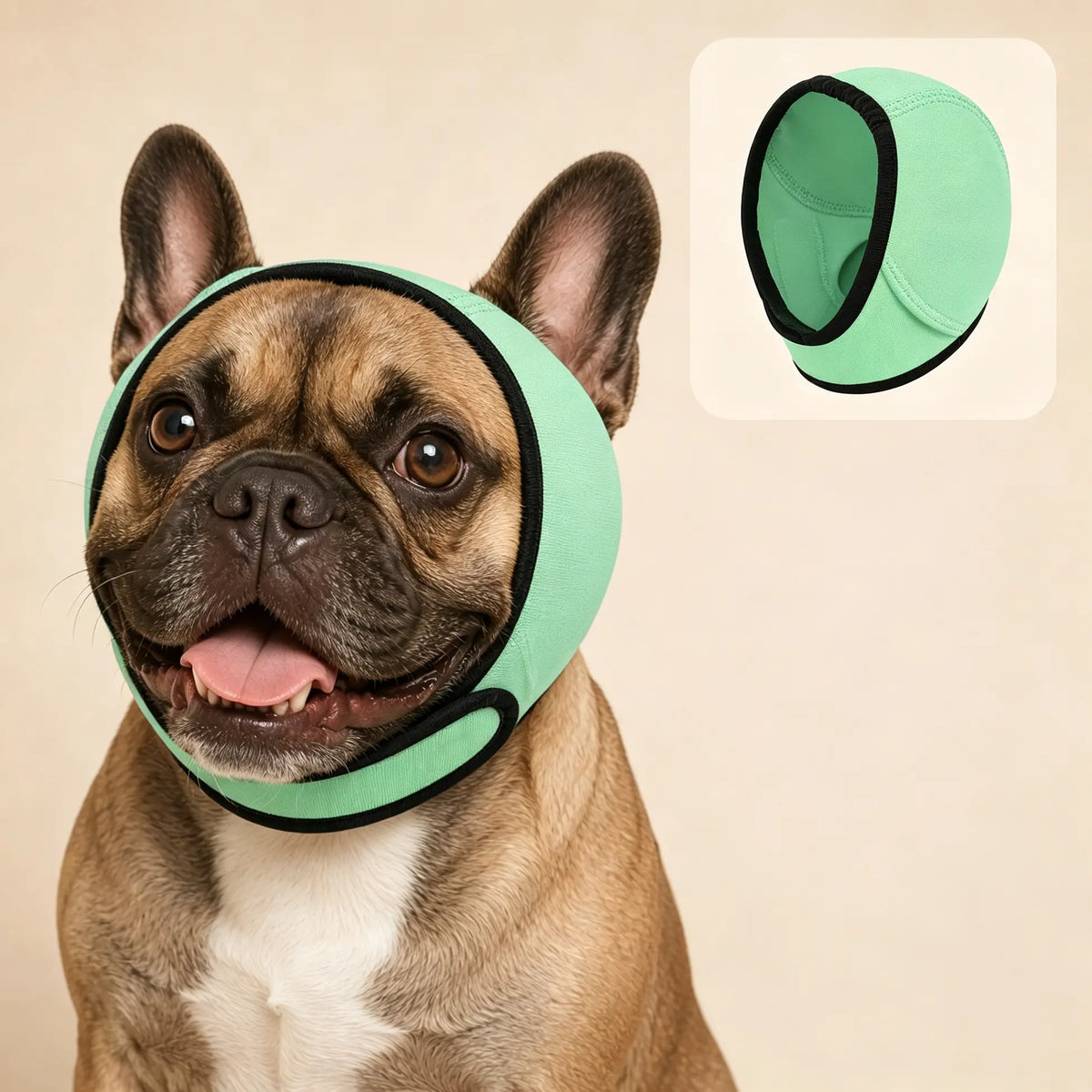 🐶 Ochranná čelenka pre psov: tlmí hluk a je vodovzdorná. Je vyrobená z vysoko kvalitného neoprénu a chráni uši vášho domáceho maznáčika a upokojuje ho. ✨🌊
