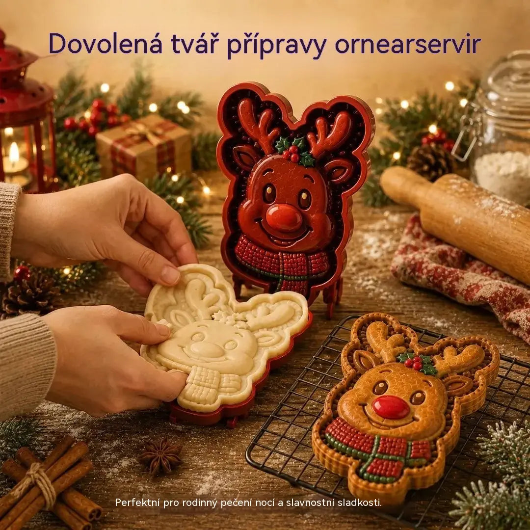 ⌛【3-dielna sada】21 €🥧🎄Sbírka mini forem na vánoční dorty s 9 vzory | 🫎Opakovaně použitelné reliéfní formy na tvarování detailních vánočních dortů ve tvaru Santa Clause, sněhuláka, soba a vánočního stromečku⛄