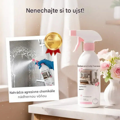 🚿✨ ZĽAVA 50 %! Viacúčelový čistiaci sprej do kúpeľne – Rýchlo rozpúšťa soli a mydlové usadeniny. 🧼💨