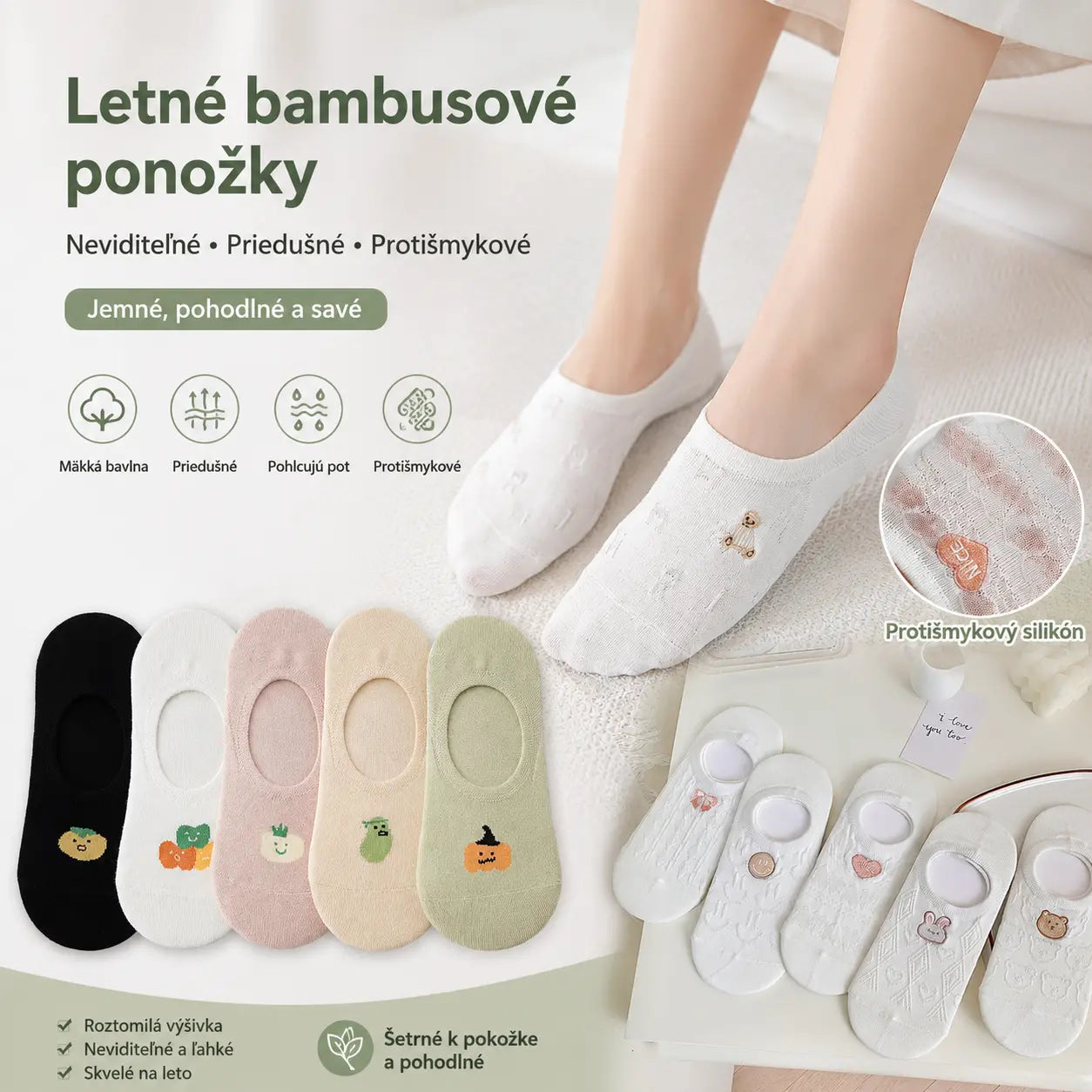 👍🧦【7A Antibakteriálne】【10 párov】Nové ľahké, odolné proti zápachu, priedušné a všestranné ponožky