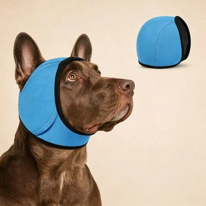🐶 Ochranná čelenka pre psov: tlmí hluk a je vodovzdorná. Je vyrobená z vysoko kvalitného neoprénu a chráni uši vášho domáceho maznáčika a upokojuje ho. ✨🌊