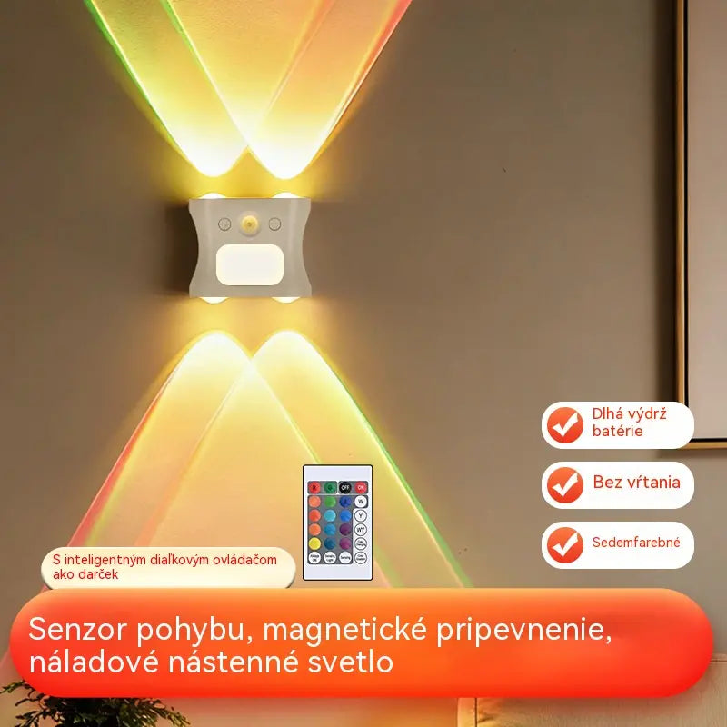 Nástenné svietidlo so senzorom pohybu a diaľkovým ovládaním
