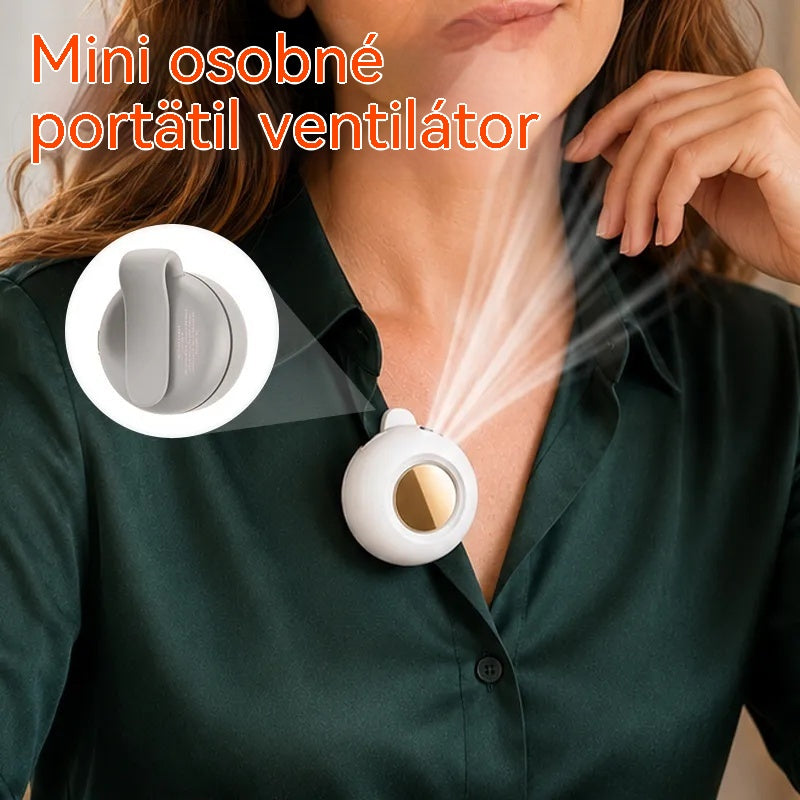 【2 kusy】 Prenosný mini ventilátor s klipom na oblečenie, nastaviteľná rotácia o 360°, ultratiché chladenie, prirodzené a zdravé prúdenie vzduchu, nabíjateľný cez USB