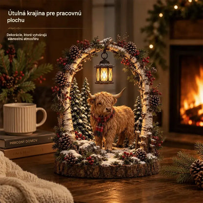 🎄🐮🐴🦌 LED svietiace figúrky (krava, kôň a jeleň) – vianočné dekorácie na stoly a okná