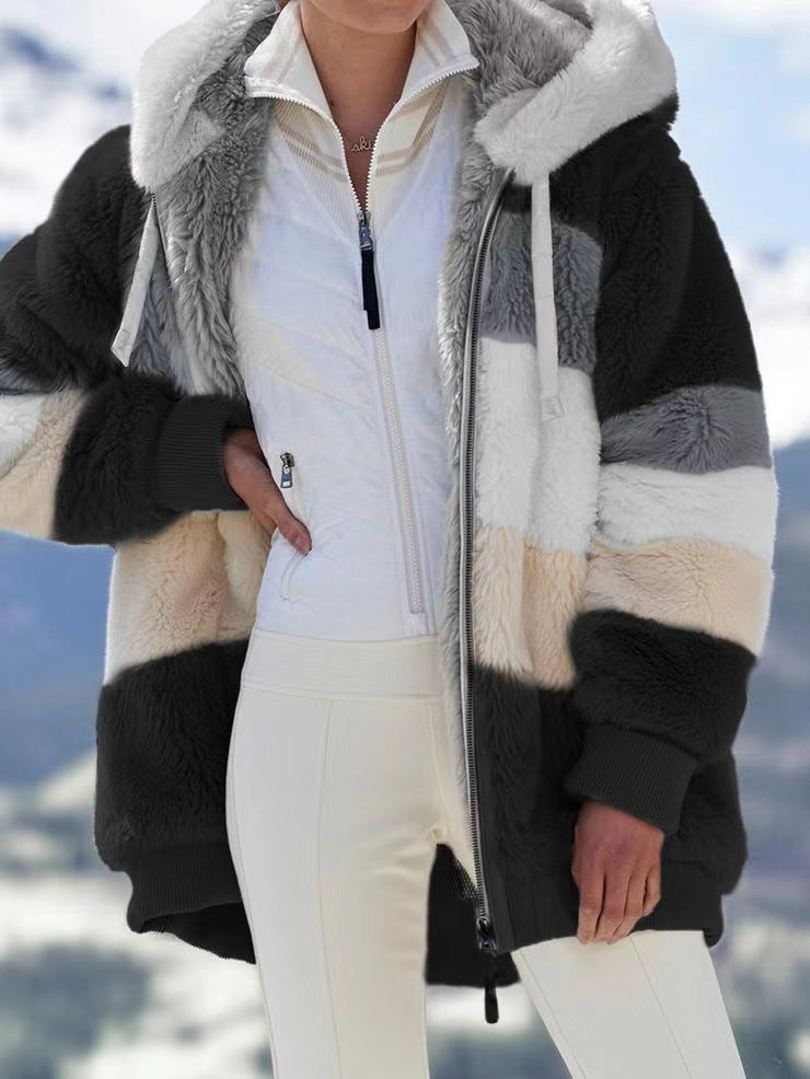 🔥 Posledný deň – zľava 50 % ❄️【S–5XL】Nový dámsky teplý kabát 2026, so zosilnenou plyšovou podšívkou a kontrastným dizajnom ✅ Platba na dobierku