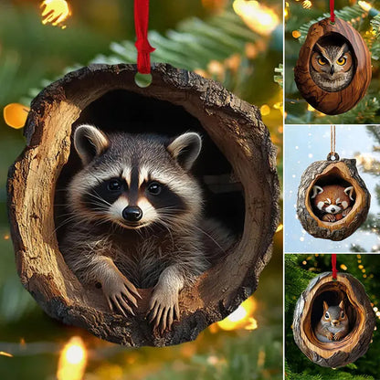 【Sada 10 ks】 🎄 Vianočné ozdoby na stromček so zvieratkami — Závesné ozdoby so zvieratkami