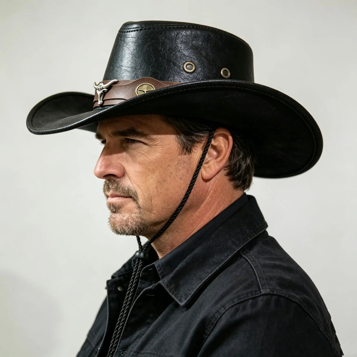 🤠Užite si teraz 50% zľavu! 🌟Retro kovbojský klobúk so širokým okrajom a kapucňou - fedora v štýle Distressed Western
