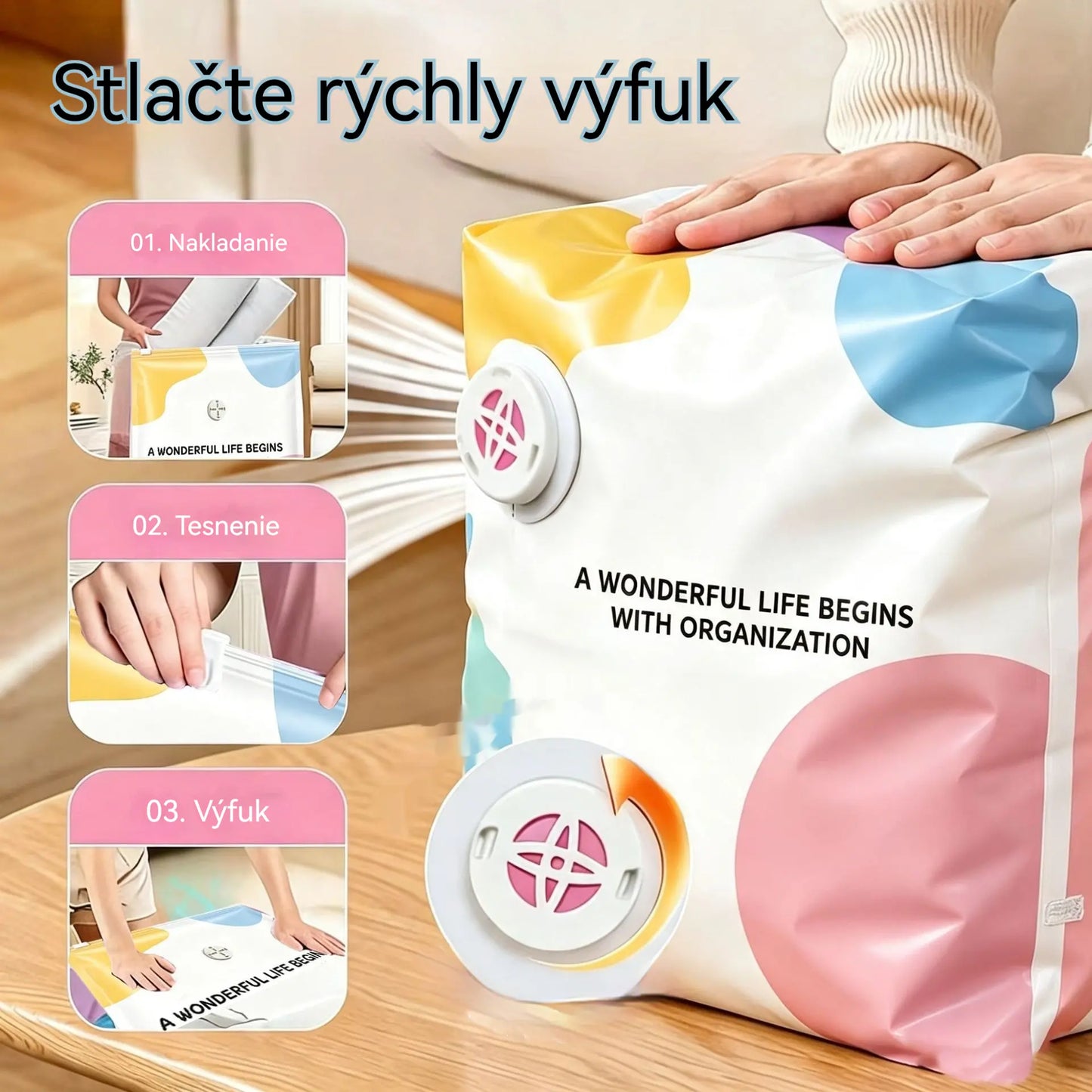 🧳✨ Balenie 5 kusov 💯 kompresné vaky na oblečenie, vákuové úložné vrecká, úspora 80 % miesta