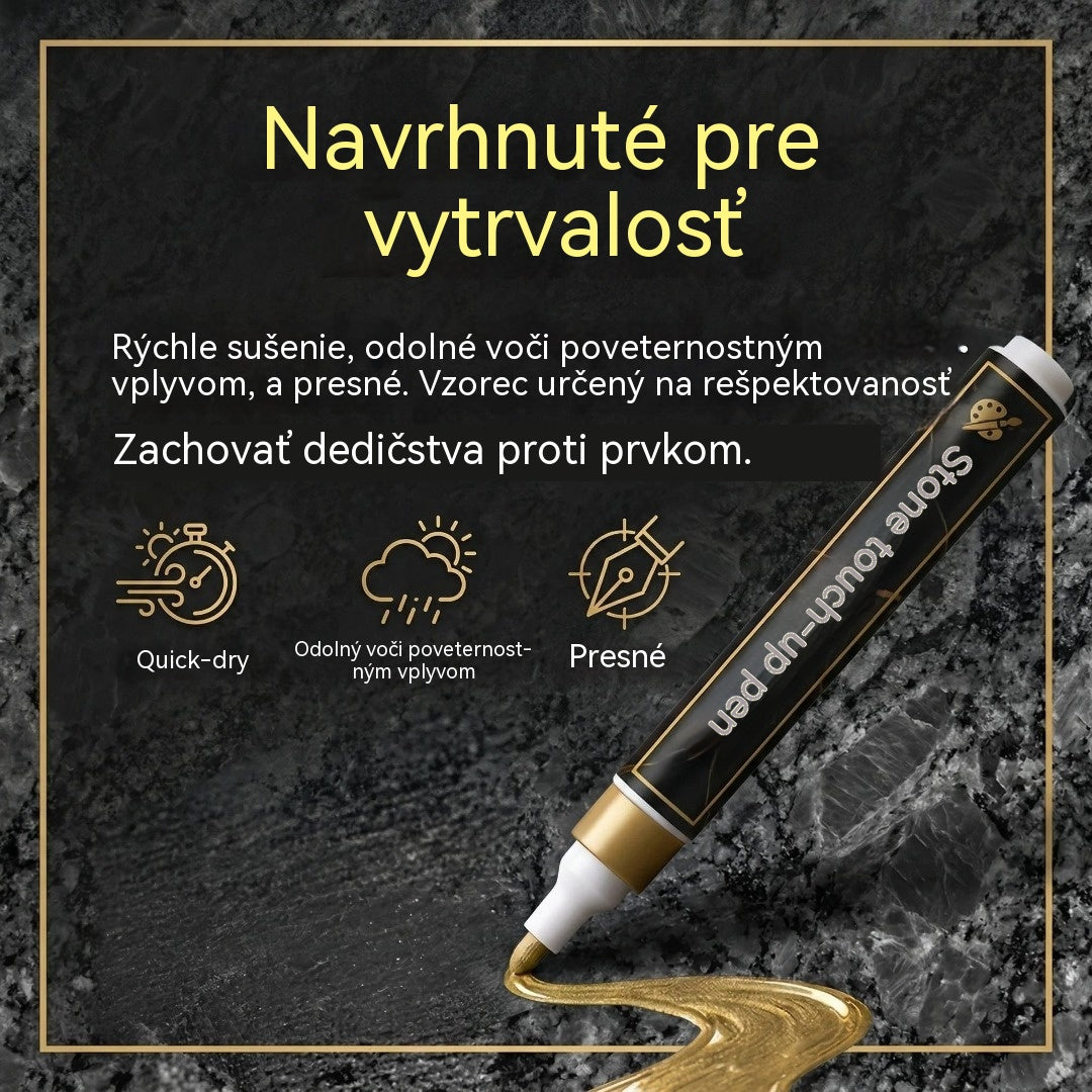 【Kúpte jeden, druhý dostanete zadarmo】🖍️Vodeodolné a nevyblednuteľné pero na opravu a premaľovanie nápisov na kamenných doskách