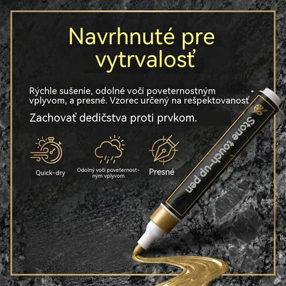 ⭐【1 sada za 5 ks.】🖍️Voděodolné a blednoucí pero pro opravu a přemalování nápisů na kamenných deskách