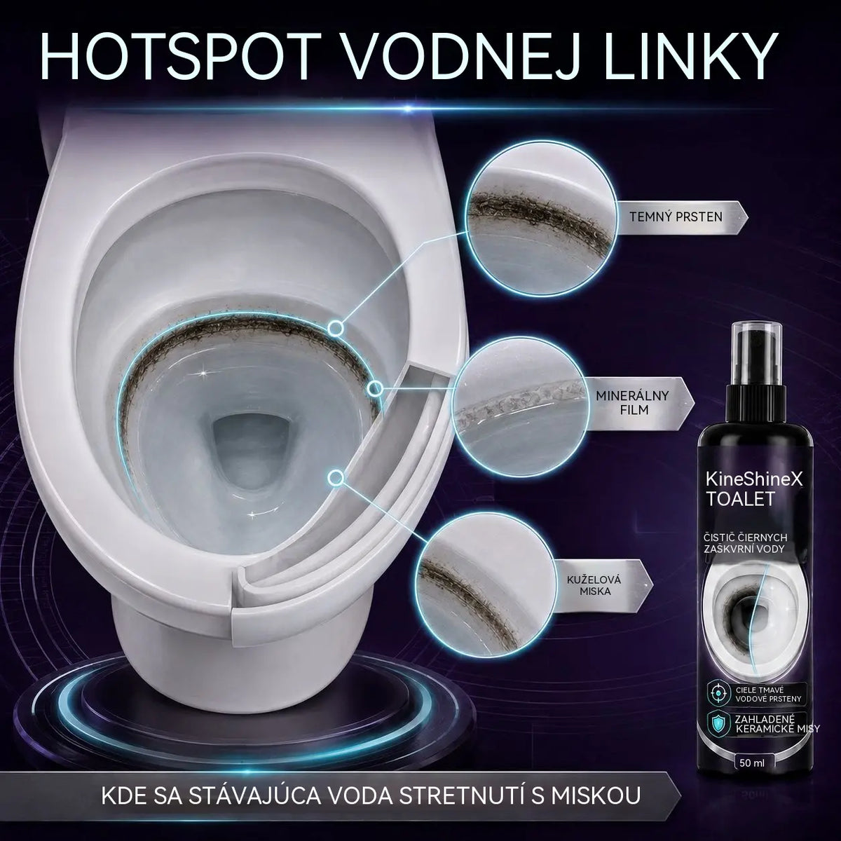 ✨【Kupite 1, drugi dobijte besplatno】🚽Sredstvo za čišćenje WC-a uklanja crne mrlje i kamenac s linije vode, kao i tvrdokornu prljavštinu.