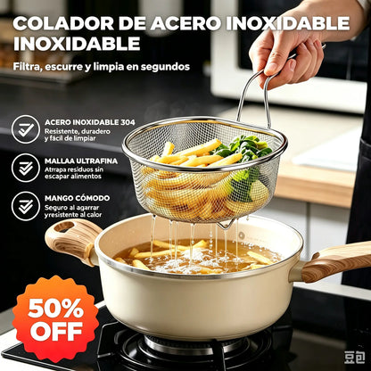 🔥🥳50 % ZĽAVA🥗🍲Filtračný košík z nerezovej ocele