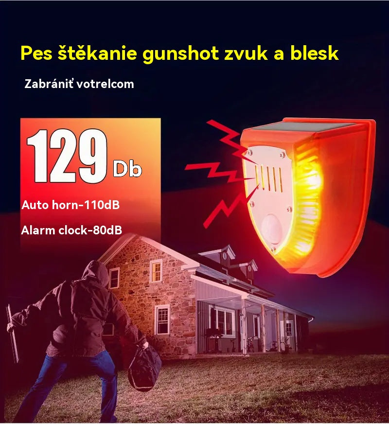 👏👏 Svetlo solárneho bezpečnostného alarmu