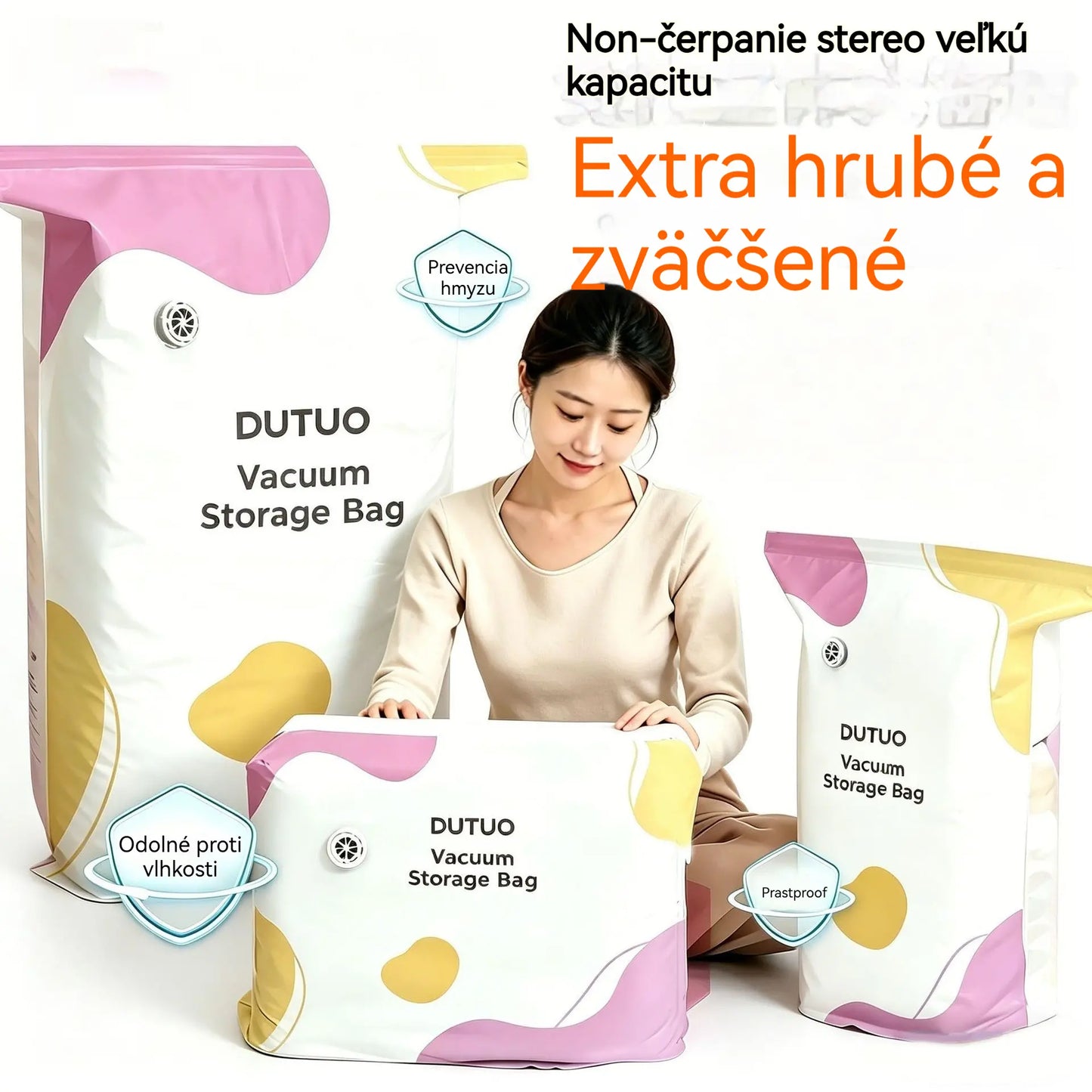 【5 kusov】🔥Najpredávanejšie🔥 Kompresné úložné vrecko s 3D efektom bez vákua