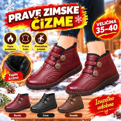 💥【35-40】Ženske ručno rađene kožne, pamučne, neklizajuće cipele za jesen i zimu