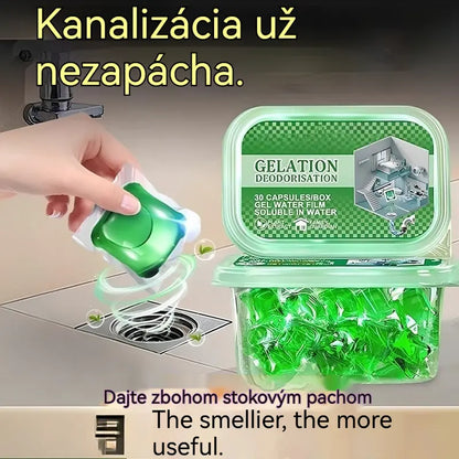 3 balenia (spolu 90 kapsúl) 🏠💧 Kapsule na dezodoráciu kanalizácie – Bioenzýmové zloženie neutralizuje zápach pri zdroji