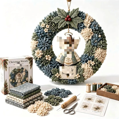⏰ POSLEDNÝ DEŇ! Zľava 50 % ✨ Vytvorte si vianočný veniec, na ktorý budete hrdí 🎄❤️ Sada na tvorenie (technika vkladania látky do 3D základu) vrátane návodu a sprievodcu.