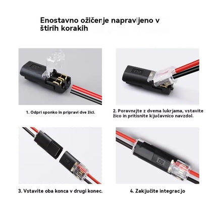 🥳 50 % popust! ⏰ 【1000 kosov na zalogi】Žični konektor brez luščenja, z zaklepno zaponko, varnim zapiranjem in protizdrsnim premazom ⚡️