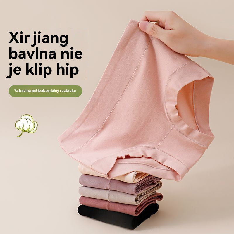 🩲【L-3XL】✨♥️Dámske nohavičky z čistej bavlny s vysokým pásom a antibakteriálnym klinom vo veľkých veľkostiach