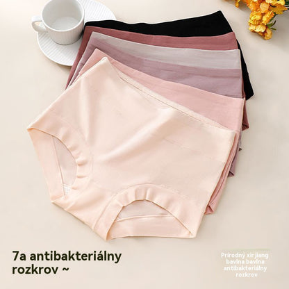 🩲【L-3XL】✨♥️Dámske nohavičky z čistej bavlny s vysokým pásom a antibakteriálnym klinom vo veľkých veľkostiach
