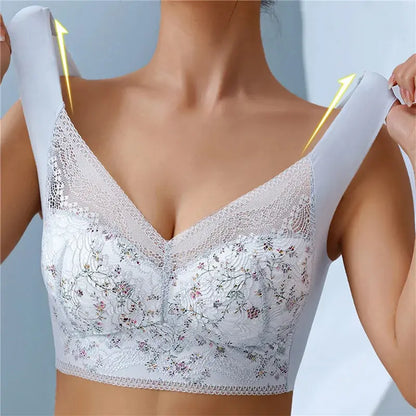 💕【3 balenie】💕🎁Bezšvová ľadová hodvábna veľká podprsenka, priedušná a nastaviteľná【40kg-100kg】